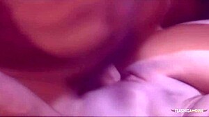 Confident brunette rides cock and licks ass before cum on face