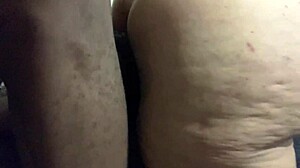 Homeless BBW milf sucks big cock in fetish scene