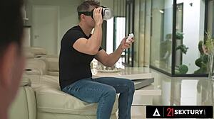 21 Sextury - Sexy Redhead Holly Molly Takes Double Penetration with Rough Action