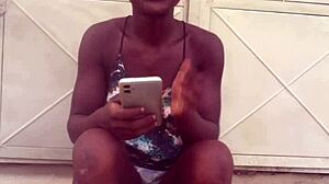 crazybitch keeps twerking until she strips naked and dances