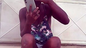 crazybitch keeps twerking until she strips naked and dances