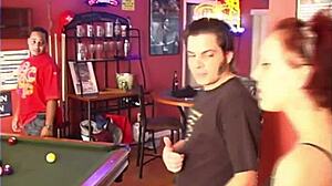 My Step Sister Turns Into a Pool Hall Slut with Group Blowbang Fun.