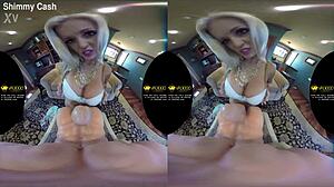 blonde milf camera test in ultra 4k vr