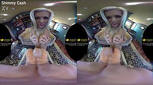 blonde milf camera test in ultra 4k vr