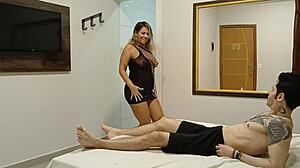 hot babe shows off sexy outfits then gets pounded hard till she cums multiple times