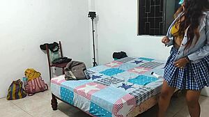 i can't believe she's just 18, a total student whore in uniform