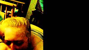 Big Tits Blonde Slut Loves Blowjobs! Jerking Him Off!