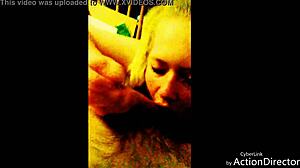 Big Tits Blonde Slut Loves Blowjobs! Jerking Him Off!