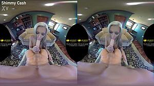 blonde milf camera test in ultra 4k vr