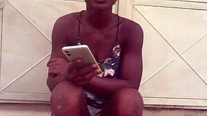 crazybitch keeps twerking until she strips naked and dances