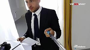 Blonde Babe Sicilia Receives Consolation from Old Stud