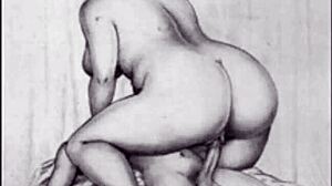 vintage erotic art captures timeless beauty in retro hairy charm