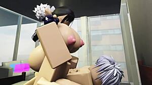 utahime proves strength by dominating a slut in hot sex