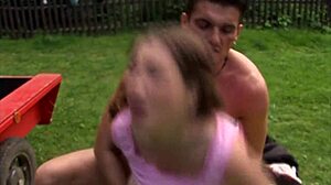 Gigantic Tits Alert - Mature Babe Bent Over for Outdoor Doggystyle Pounding.