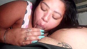 yo, gagging deep in my latina sis’s throat while mom watches tv nearby