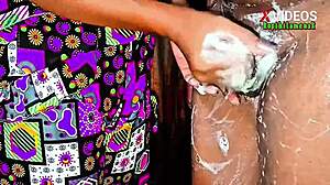 Hey, watch my wife give an epic handjob with soap