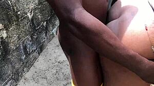 Real Naija homemade pornstar bangs hard in outdoor lingerie action