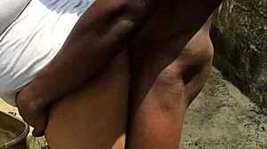 Real Naija homemade pornstar bangs hard in outdoor lingerie action