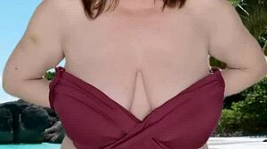 Why Does This Hot Granny Tease with Huge Tits?