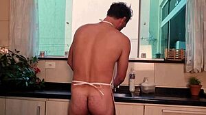 Latina neighbor and daughter seduced in kitchen.