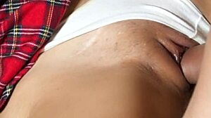 College teen takes a hard cock for her first time