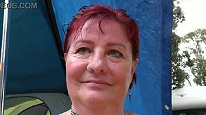 hey, watch this trashy kiwi milf flash everything at the holiday park