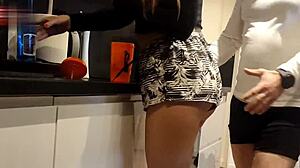 I returned from the gym to find him ready with his hard cock, eager for doggystyle fucking on the couch.