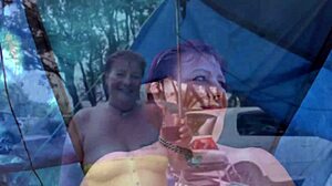 hey, watch this trashy kiwi milf flash everything at the holiday park