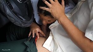 Damn! Japanese Pinay Stepsister Begs for Public Car Sex