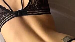 Petite Latina Model in Lingerie Takes Hard Anal POV, Massive Creampie