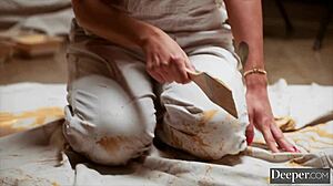 Deeper Artist Mia Captivates Collector with Erotic Riding Moves