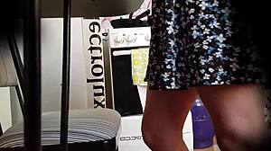 Upskirt View Of Cute Mexican Amiga Visiting Stepsister