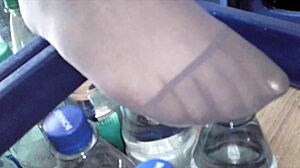 Little 18+Angel26 Shows Nylon Feet Fetish!