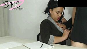 Boss bends over for assfucking and facial cumshot