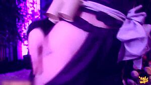 So, Yuzuriha sets up a rough sex trap with toys and costumes, catching you off guard