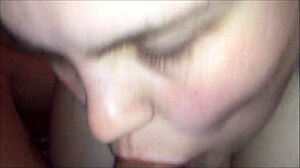 Cum Whore Sucks Huge Hairy Dick, Taking Hot Creamy Load Down Her Throat After Deep Sucking