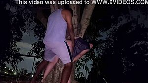 Almost caught in public with big tits brunette.