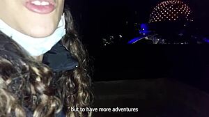 Latina banged hard in public at Buenos Aires planetarium.