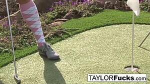 taylor shows off her big tits while masturbating nude