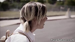 hey, these teens are wild sharing a cock in a kinky threeway! 😜