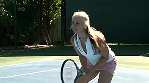 Tennis Match Turns Into Poolside Lesbian Play