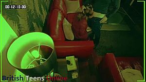 Voyeur catches student banging teacher doggystyle in a hidden classroom session.