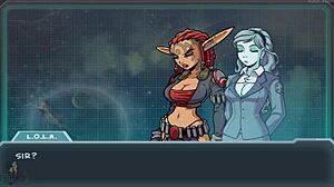 Redhead Gives Handjob to Alien Daxter