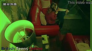 Voyeur catches student banging teacher doggystyle in a hidden classroom session.