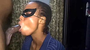 Stepsister Demonstrates Her Blowjob Skills on Black Guy