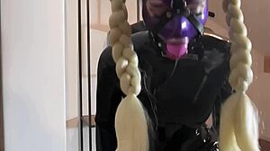 i get deepthroated and facials in latex fetish with huge cumshots