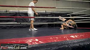 European Lesbian Babes in a FIERCE WRESTLING match!