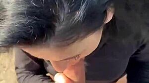 Wow! He Cums on Her Face After Fucking Round Ass Hard!