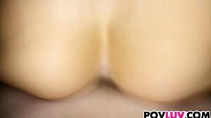 Blonde Amber Ashley in a close-up intimate encounter