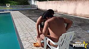 young latina meets uncle dj in pool for full dick action